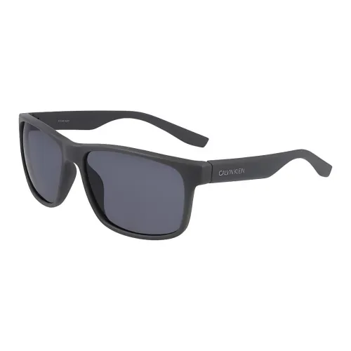CALVIN KLEIN Plastic Rectangular Sunglasses Men's Black/Gray/Navy