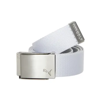 PUMA Brand Logo Fabric Belt Men's White