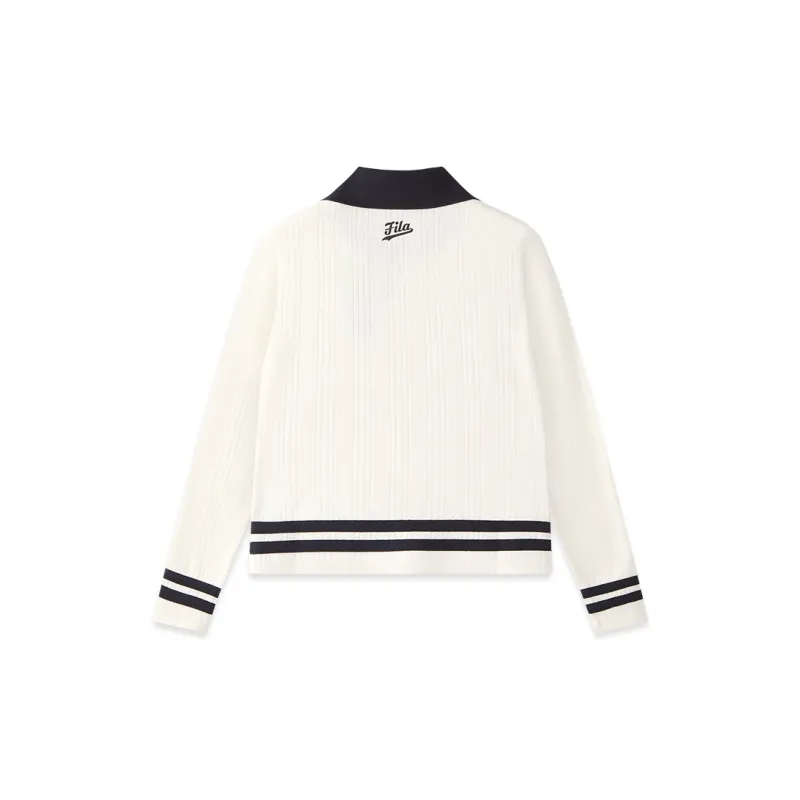 FILA FUSION Polo Shirt Women's Cloud White-1