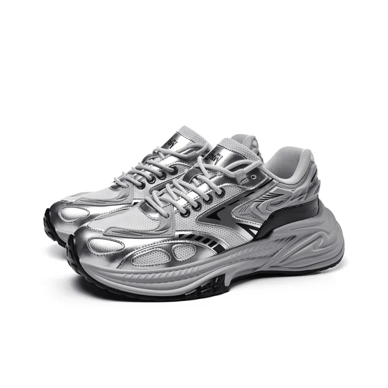 ZOIBBOE Wear-Resistant Breathable Height Increasing Chunky Sneakers Unisex Light Brown-15
