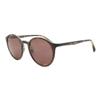 RayBan Plastic Round Sunglasses Men's Tortoiseshell