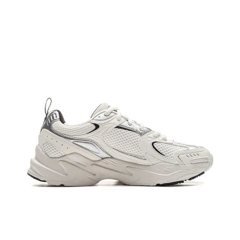 LiNing Meteor 2K Cushioning, Slip Resistant, And Abrasion Resistant Low Top Running Shoes Women's White Silver-1