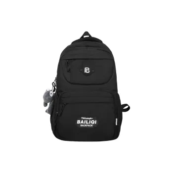 Shouldcat Nylon Backpack Unisex Black/Gray/White & Blue/White & Khaki