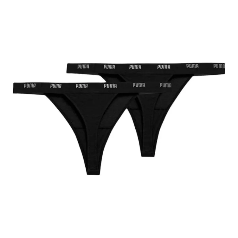 PUMA Tanga String Swimming Shorts Women's 2 Pack Black-1