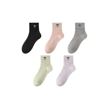 MIIOW Mid Calf Socks Unisex 5 Pack