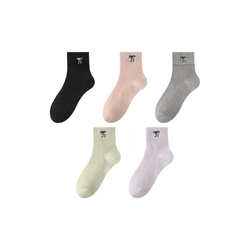 MIIOW Mid-Calf Socks Unisex 5 Pack