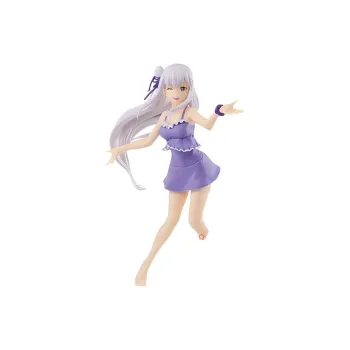 BANPRESTO Emilia Glass Factory Zero Starting Life In Another World Emilia Swimsuit 17cm Bonus Gifts