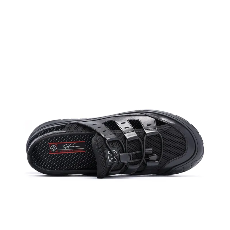 Satchi Beach Sandals Men's Black-3