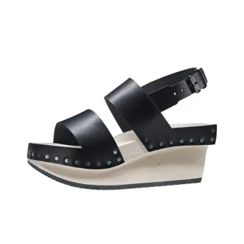 Trippen Flush Strap Sandals Women's Black White