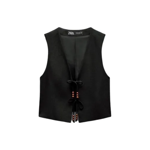 ZARA Vests Women's Black