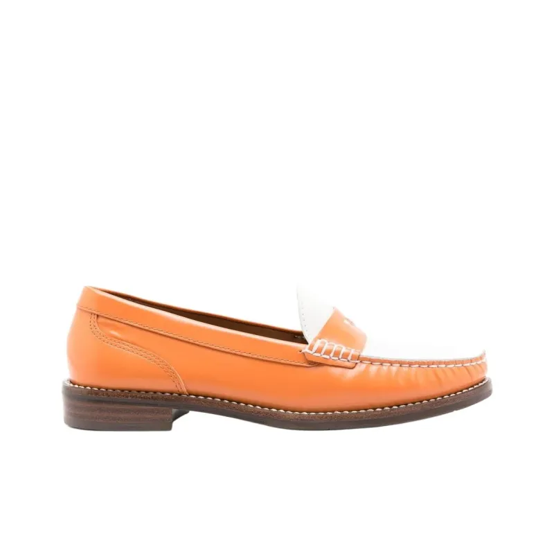 Sarah Chofakian Laine Loafers Women's Orange-1
