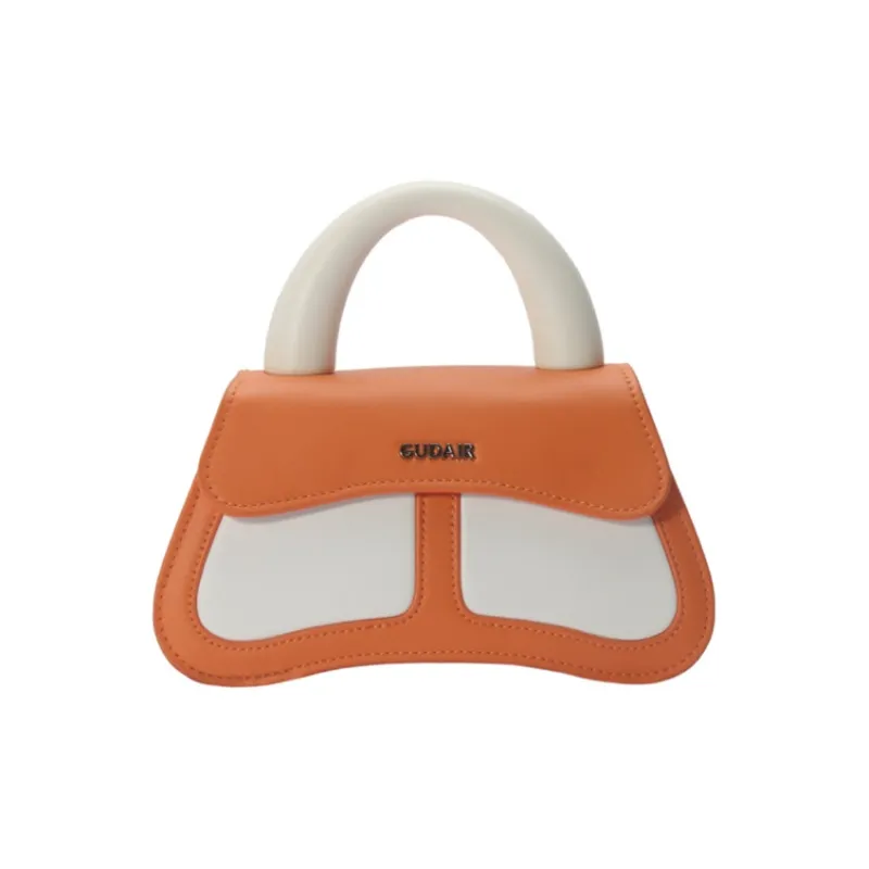 Gudair Genuine Leather Shoulder Bag Regular Women's Orange/Light Blue/Light Yellow/Lake Green-0