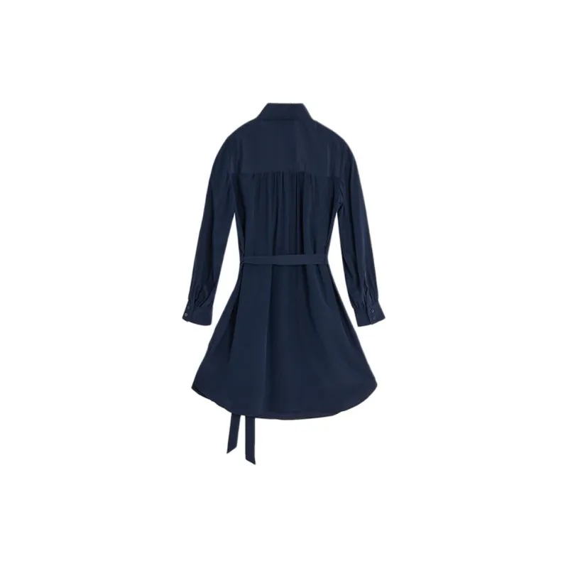 CLUB MONACO Long-Sleeved Dresses Women's Marine Blue-1