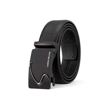 CARLE KELLEN Genuine Leather Automatic Buckle Business Casual Leather Belts Men's Width: 3.5cm