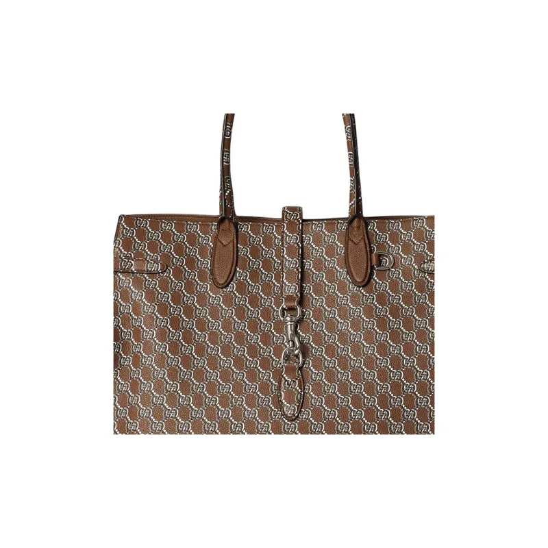 GUCCI Soft Grained Leather Tote Bag Shopping Bag Handbag Large Size Women's Light Brown-8