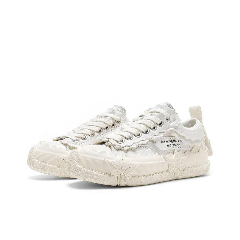 CHOUCHOUS Skateboard Shoes Unisex Low Top White-1
