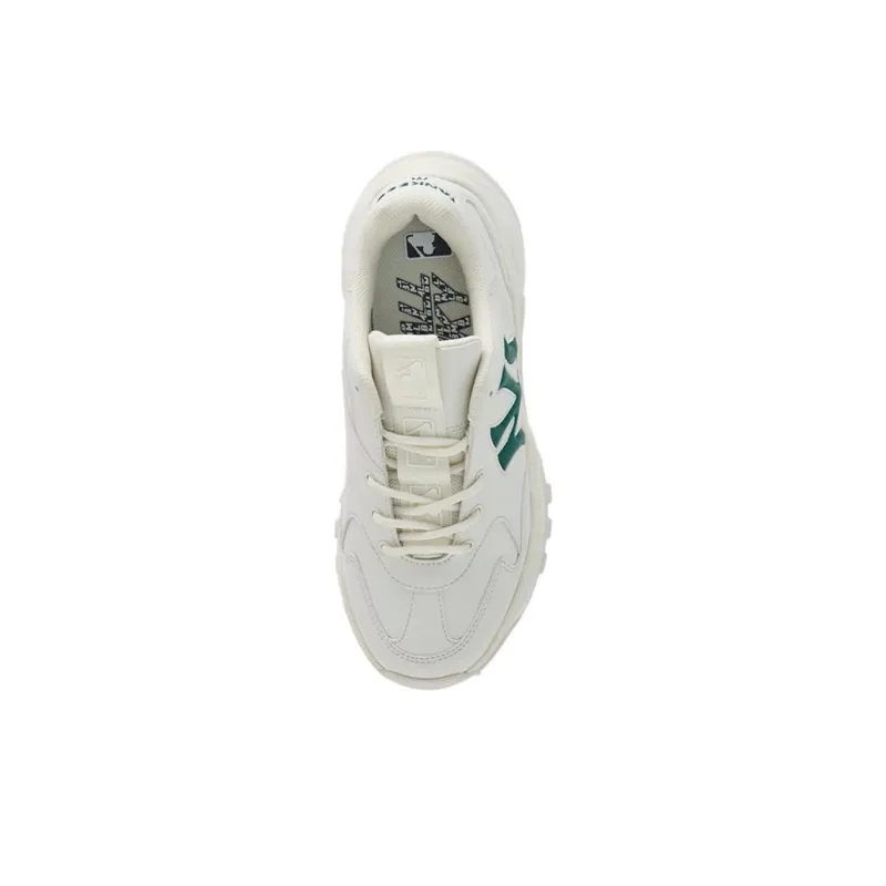 MLB Big Ball Chunky Chunky Sneakers Unisex Low Top White/Green-2