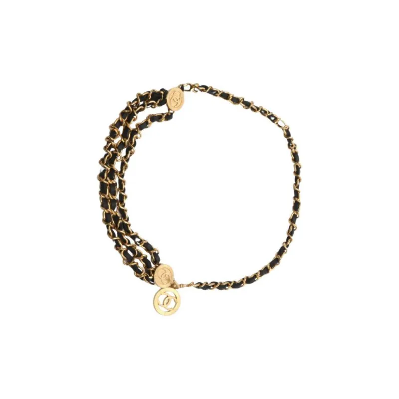 CHANEL 1980s Interlocking-CC Belt-1