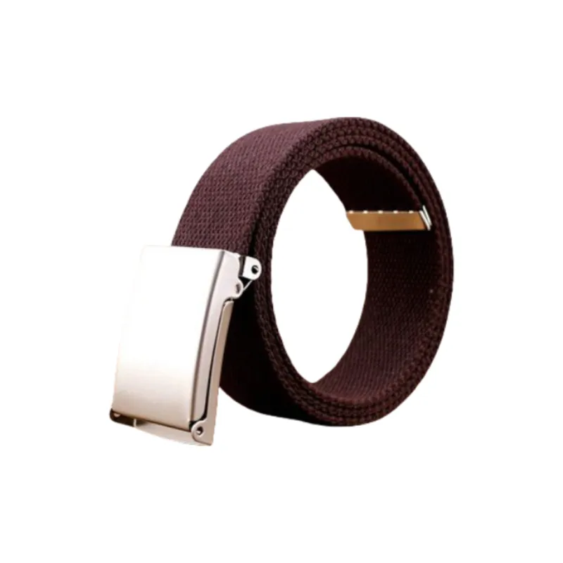 Emperor Penguin Stripes, Casual, Soft Surface, Single Wrap, Smooth Finish Canvas Belt Men's-2