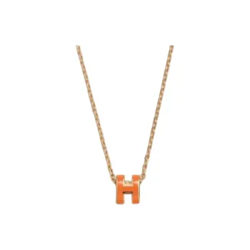 HERMES Mini Pop H Pendant Gold tone