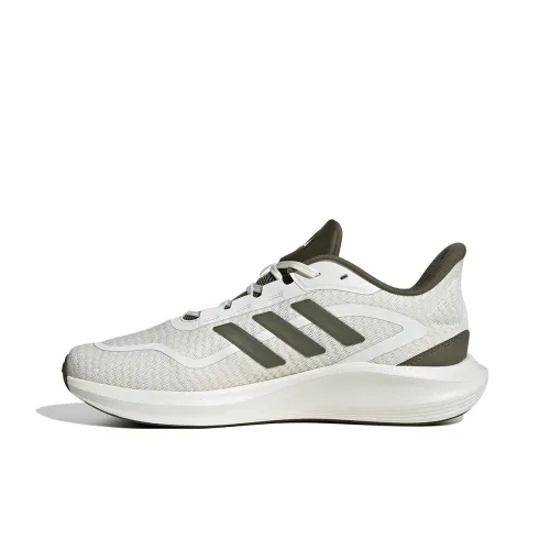 Adidas All Day Essential Running Shoes Men Low-Top Jade White/Olive Green