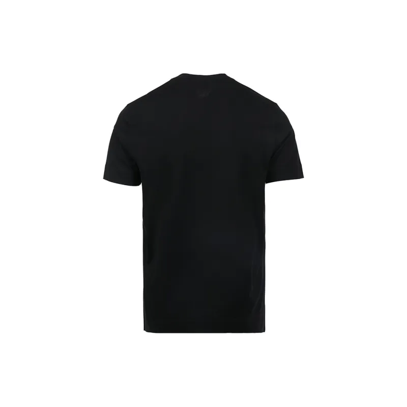 EMPORIO ARMANI Logo Embroidered Crewneck T Shirt-1