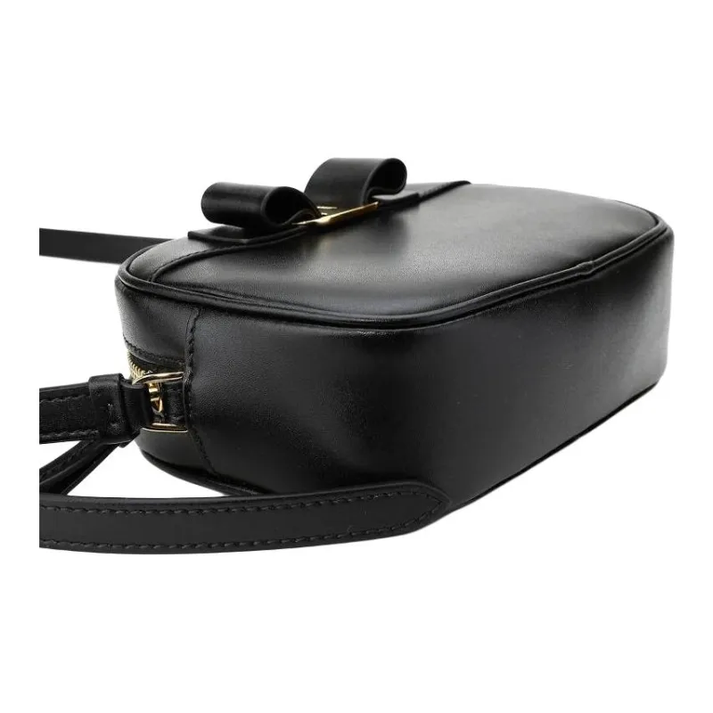 Ferragamo Vara Bow Leather Crossbody Black-3