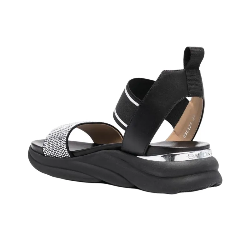 Baldinini One Strap Sandals 4.5cm Women's Black-4