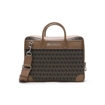 Miguel Vieira PVC Bonded Cow Leather Shoulder Bag Crossbody Bag Handbags Women's Brown Coffee