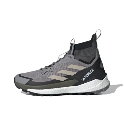 Adidas Terrex Free Hiker Hiking / Trekking Shoes Men Mid-Top Gray/Black