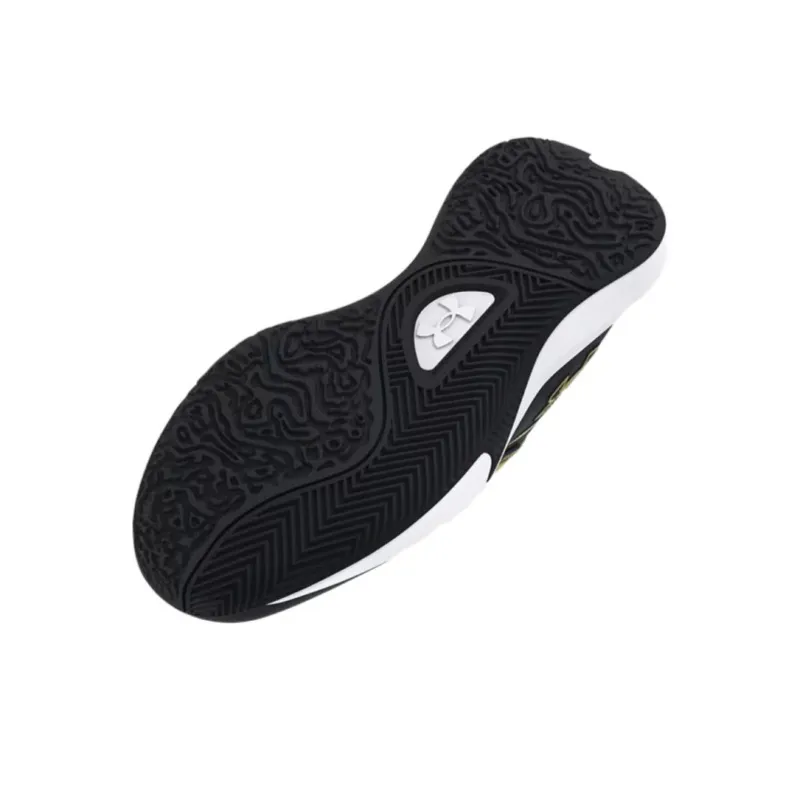 Under Armour Lockdown 7 Abrasion Resistant Cushioning Low Top Basketball Shoes Men's Black Gold-4