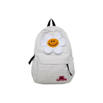 Parker Bear Corduroy Backpack Unisex White/Black/Blue/Brown