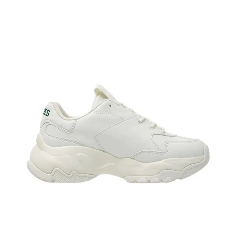 MLB Big Ball Chunky Chunky Sneakers Unisex Low Top White/Green-1