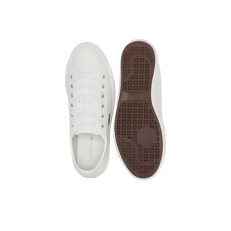 LACOSTE Skateboard Shoes Men's White-4