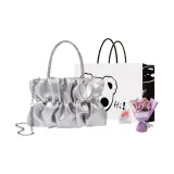 Silver+Exclusive Shopping Bag+Greeting Card+Dried Flower