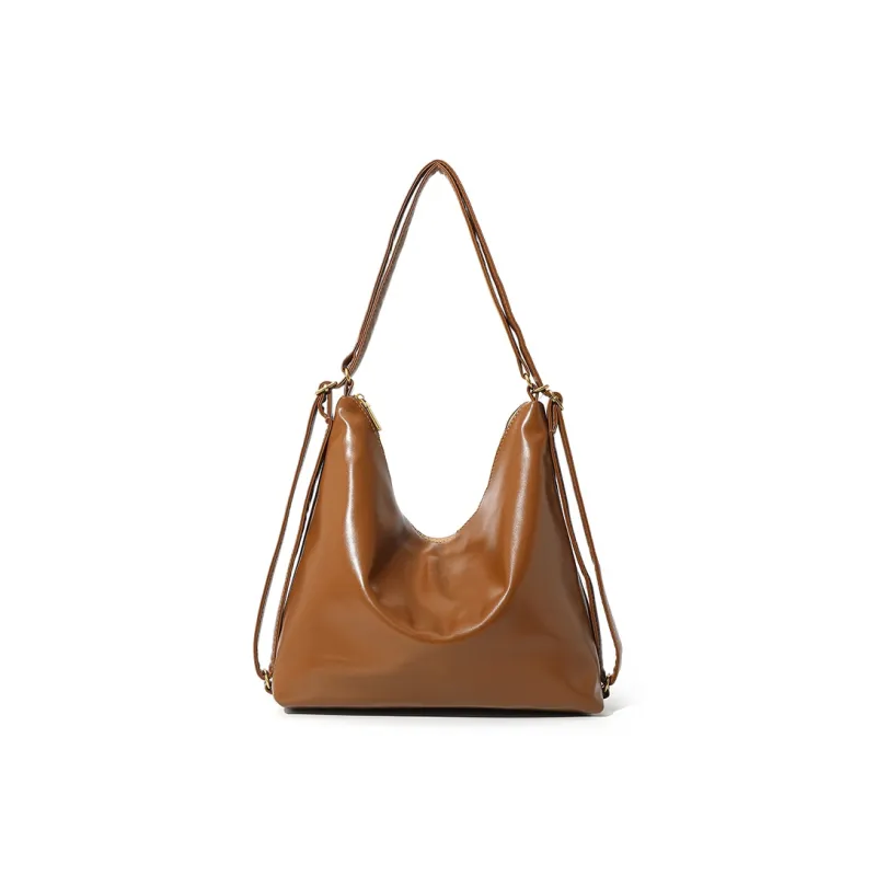 MASTER CANVAS Fabric Backpack Shoulder Bag Large Size Women's Brown/Coffee/Black-5