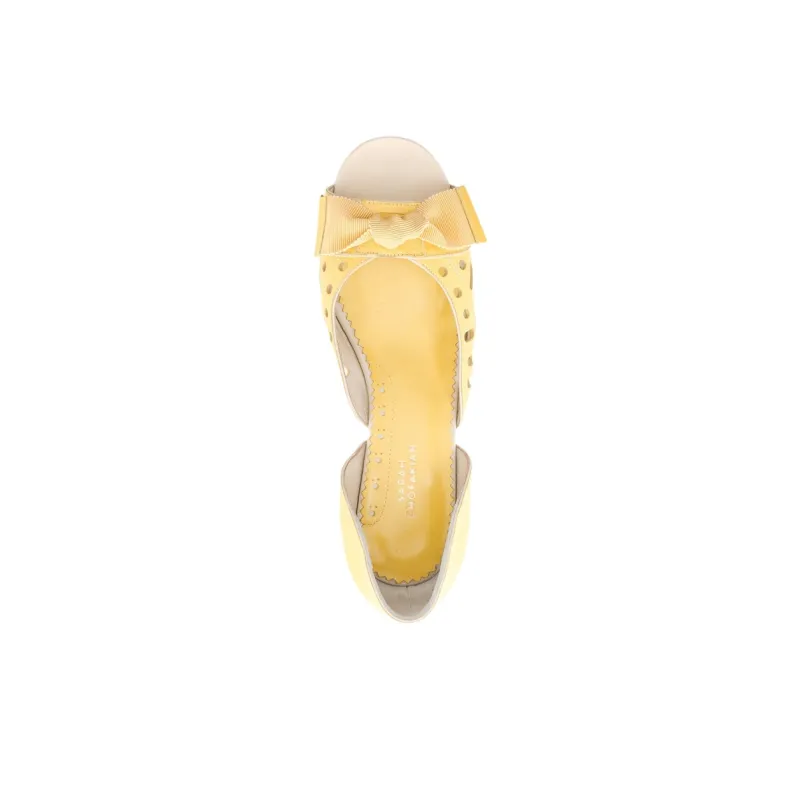 Sarah Chofakian Adrienne Strap Sandals 4.5cm Women's Yellow-4
