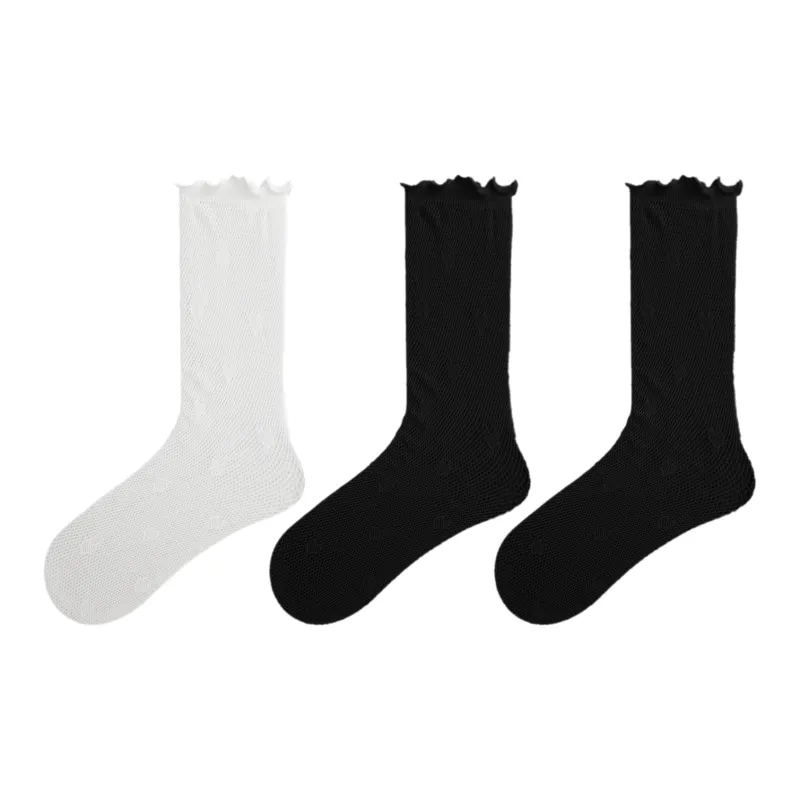Evening Classroom Mid Calf Socks Women's 3 Pack White-13