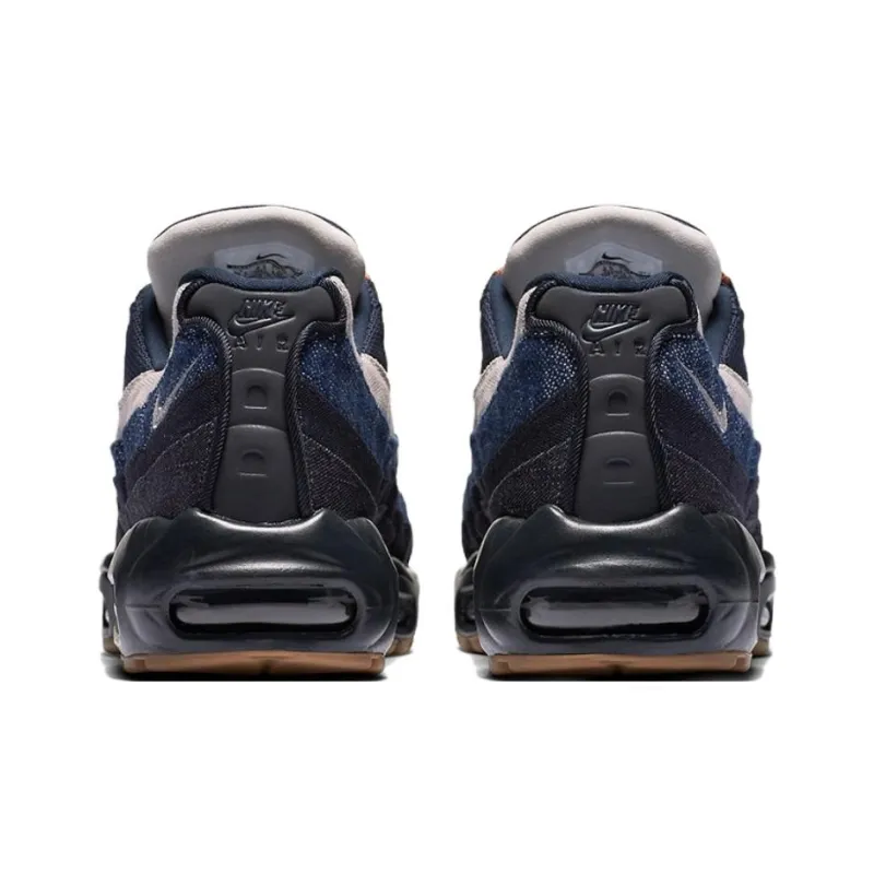 Nike Air Max 95 Anti-Slip Wear-Resistant Low-Top Casual Running Shoes Unisex Black Blue Gray-4