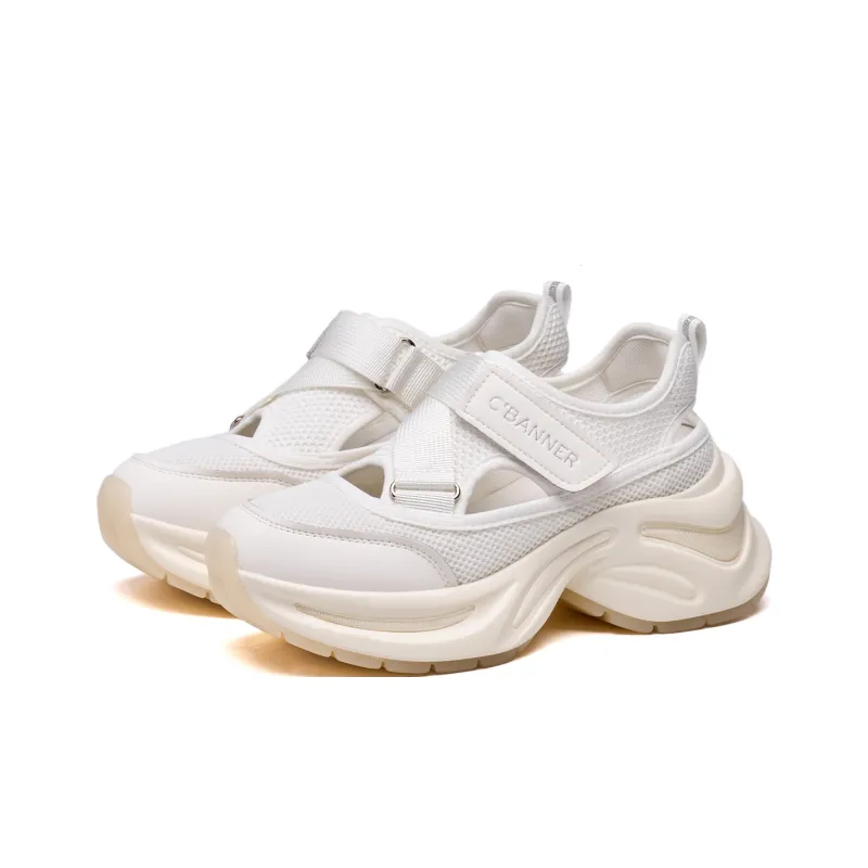 C°BANNER Shock Absorbers With Slip Resistant Features Low Top Casual Shoes Women's White-2
