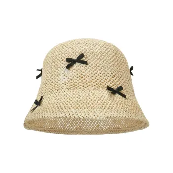 MUSTKOO Straw Woven Bucket Hats Women's