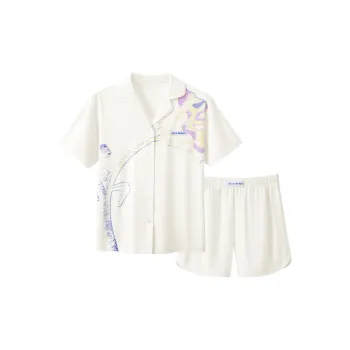 Crabsecret Pajama Set Women's Moon White