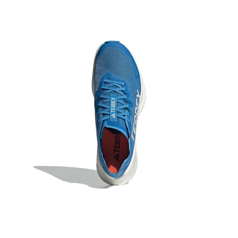 Adidas TERREX AGRAVIC SPEED Anti Slip Wear Resistant Low Top Trail Running Running Shoes Men's Blue Gray-3