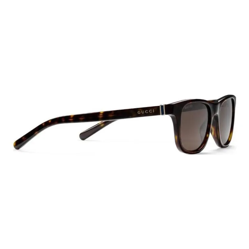 GUCCI Acetate Metal Square Sunglasses Men's Tortoiseshell-2