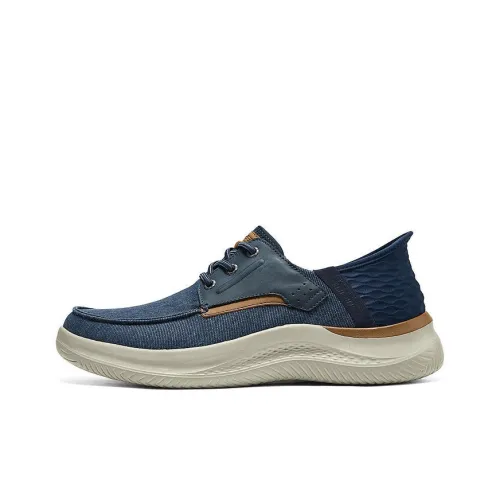 Skechers Slip Ins Casual Shoes Men Low-Top Blue