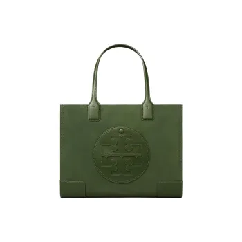 TORY BURCH Ella Recycled Nylon Tote Bag, Shopping Bag, Shoulder Bag, Handbag Trumpets Women's Basil Green