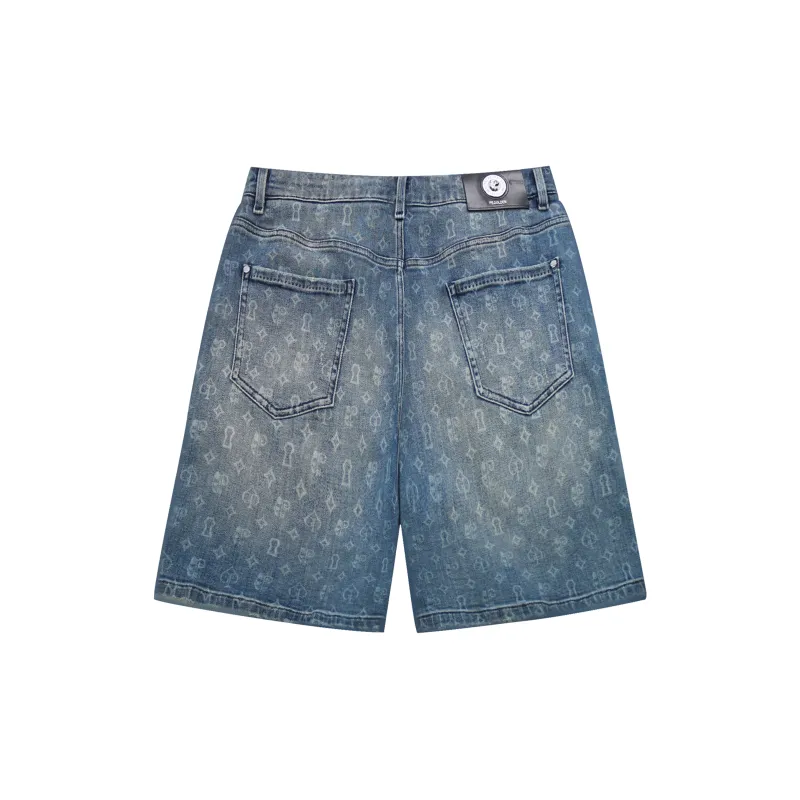 PP.GOLDEN Denim Shorts Men's Blue-1