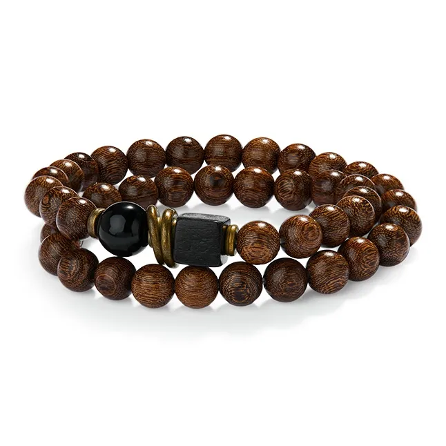 AGOVSKI Golden Sandalwood Bracelets Unisex-6