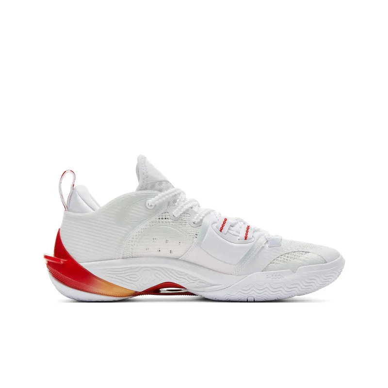 PEAK Basketball Shoes Men Low Top White Gold Red-1