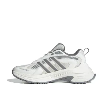 Adidas Breathable Coverage Low Top Running Shoes Unisex White Gray